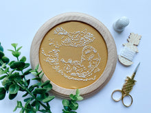 Load image into Gallery viewer, Mustard Sonogram Embroidery