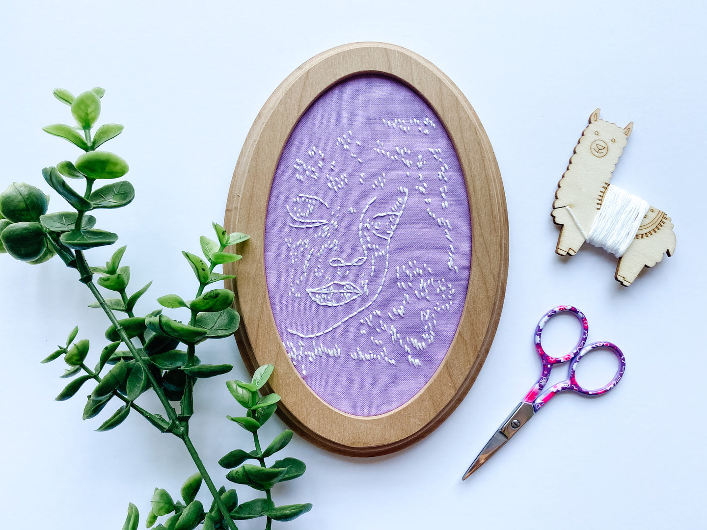 Light Purple Sonogram Embroidery