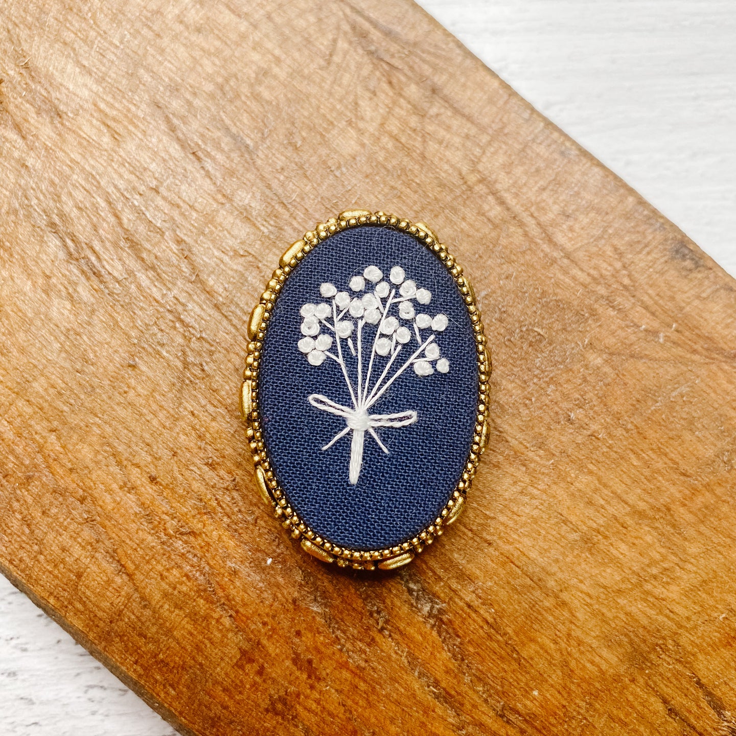 Hand Embroidered Necklace - Floral Bouquet 2