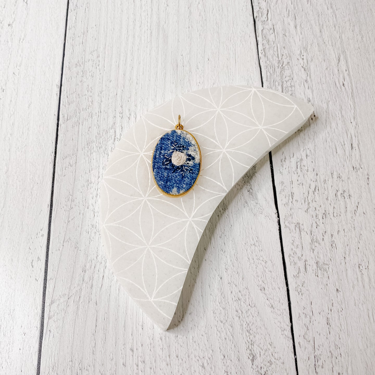 Hand Embroidered Necklace - Floral Bouquet 8