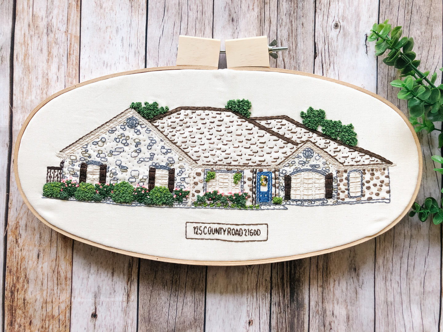 Custom House Portrait Embroidery